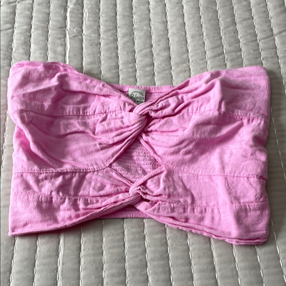 Pink Strapless Top